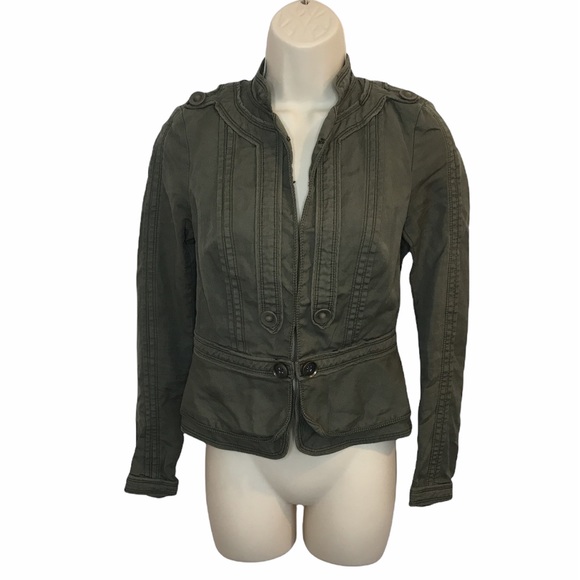 Anthropologie Jackets & Blazers - Elevenses Anthropologie Military Jacket Green 0